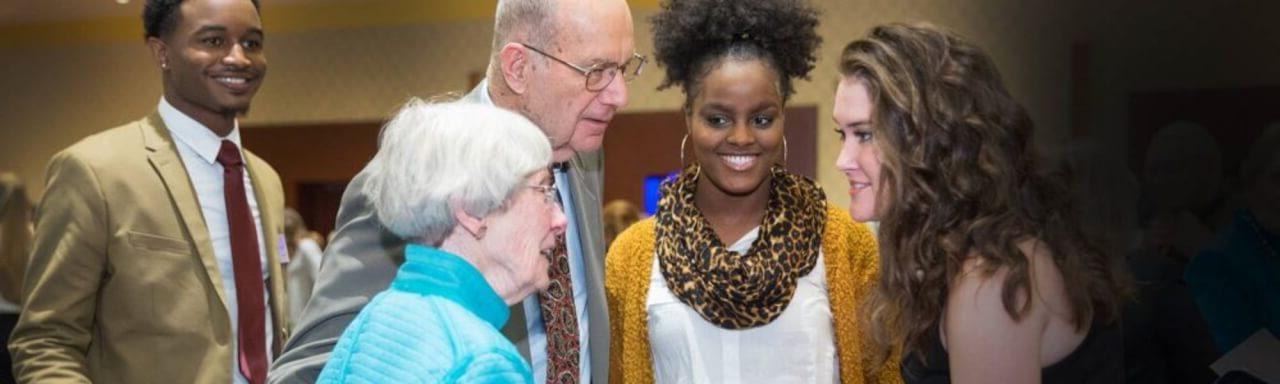 Thompson Scholars meeting with Bob and Hellen Thompson